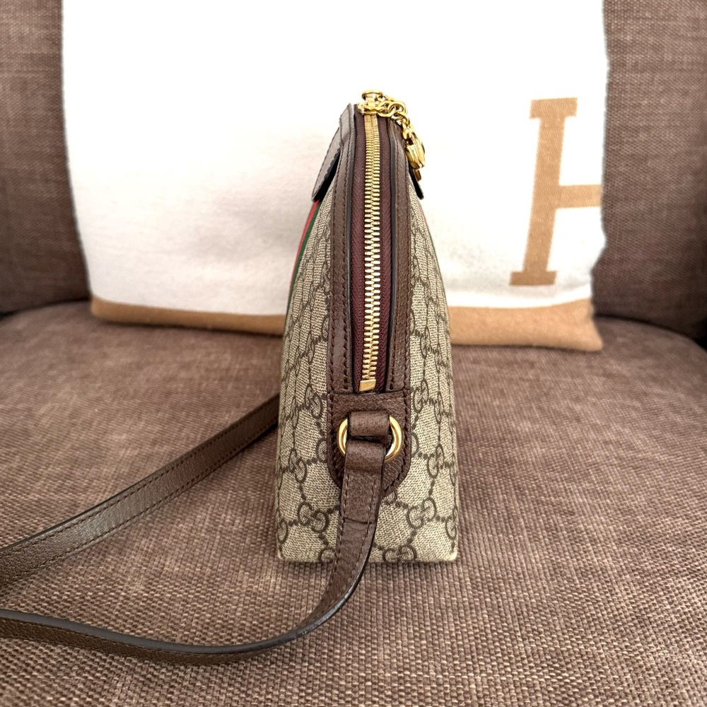 Authentic Gucci Ophedia dome crossbody bag brown monogram supreme canvas - Picture 7 of 16